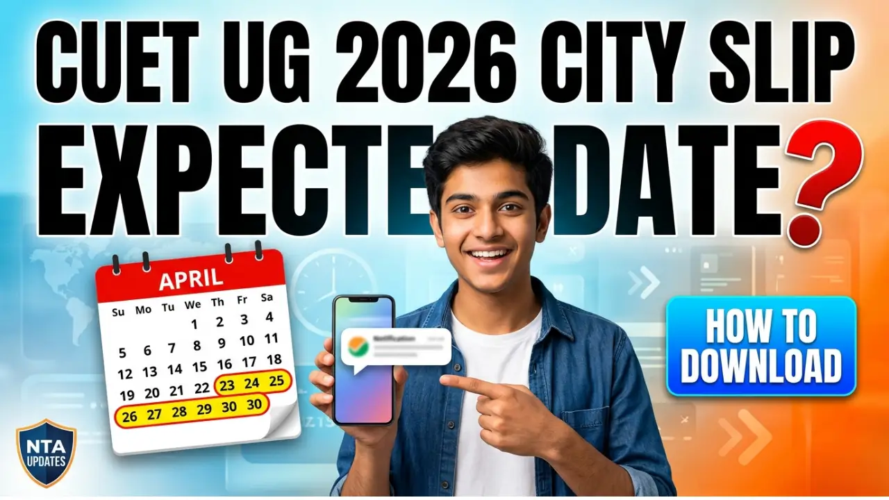 CUET UG 2026 City Slip